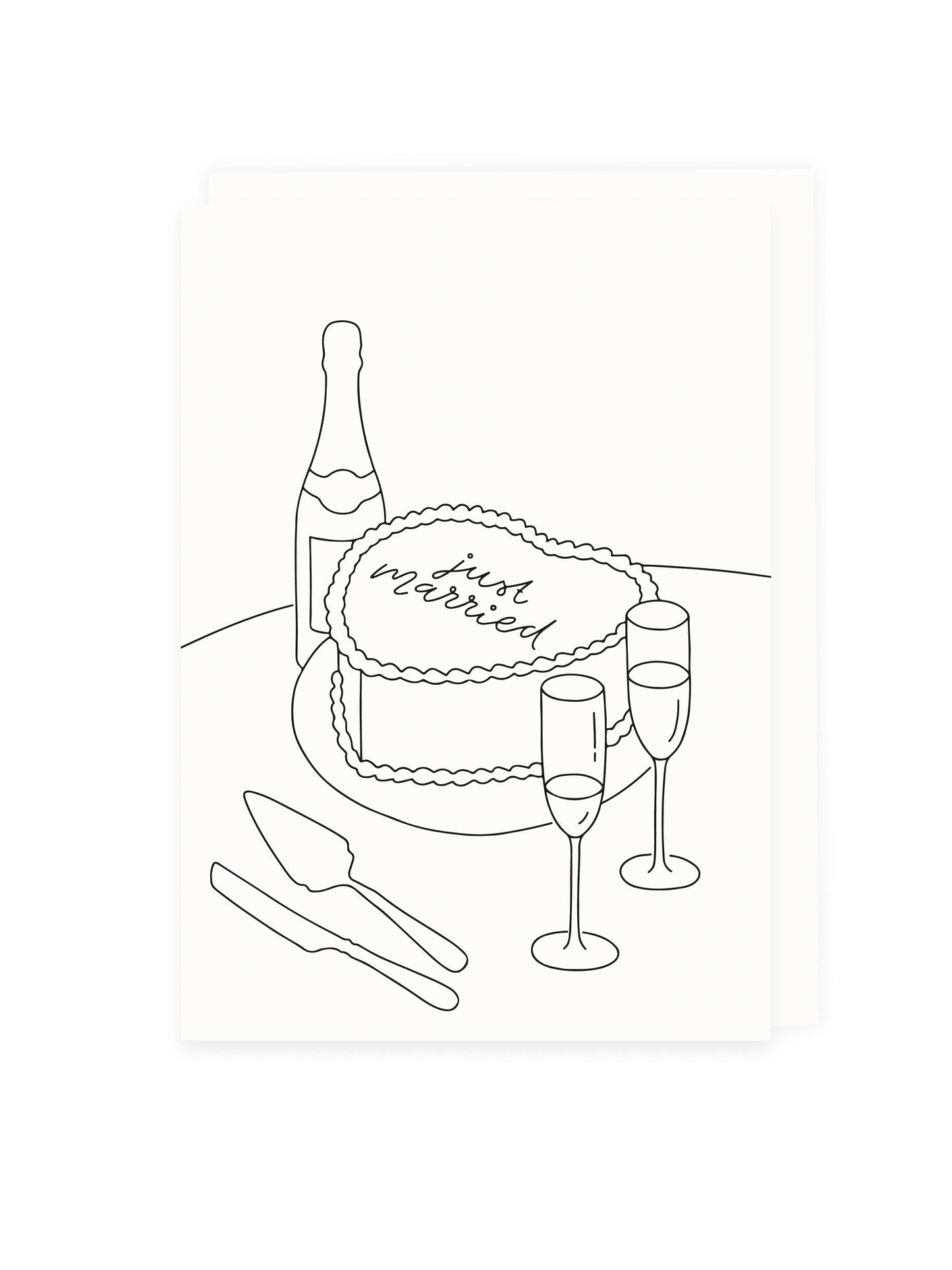 Folding card 'just married'