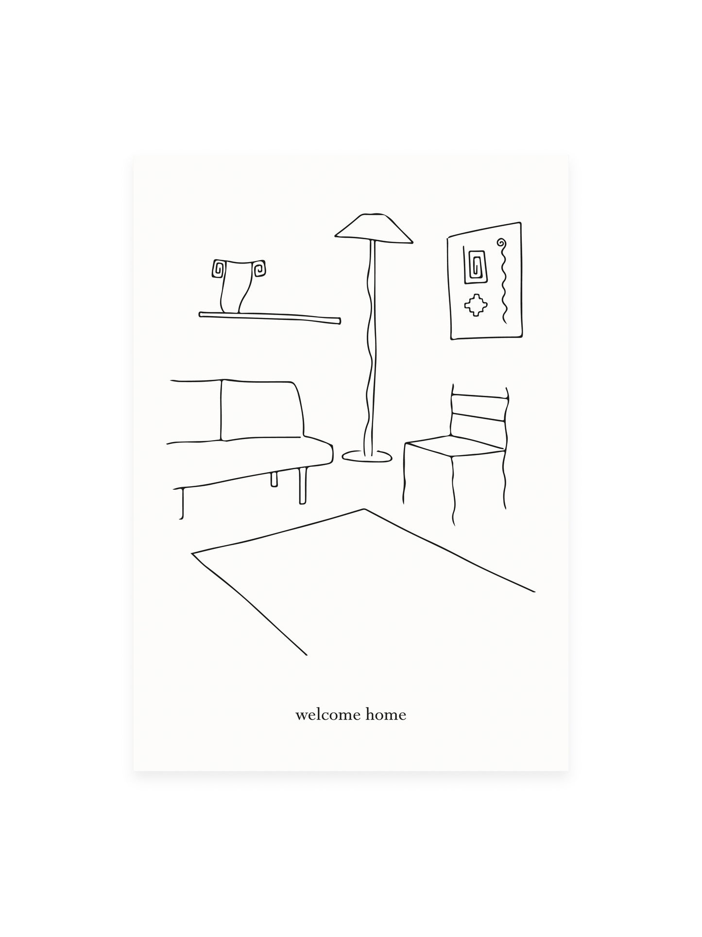 Postcard 'welcome home'