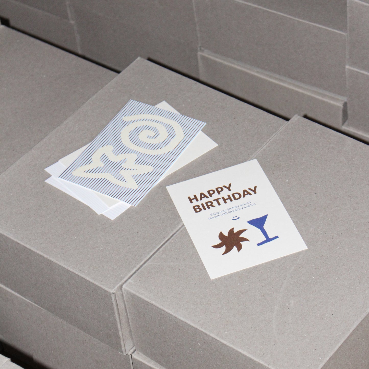 Postcard 'Happy Birthday' Sun Martini