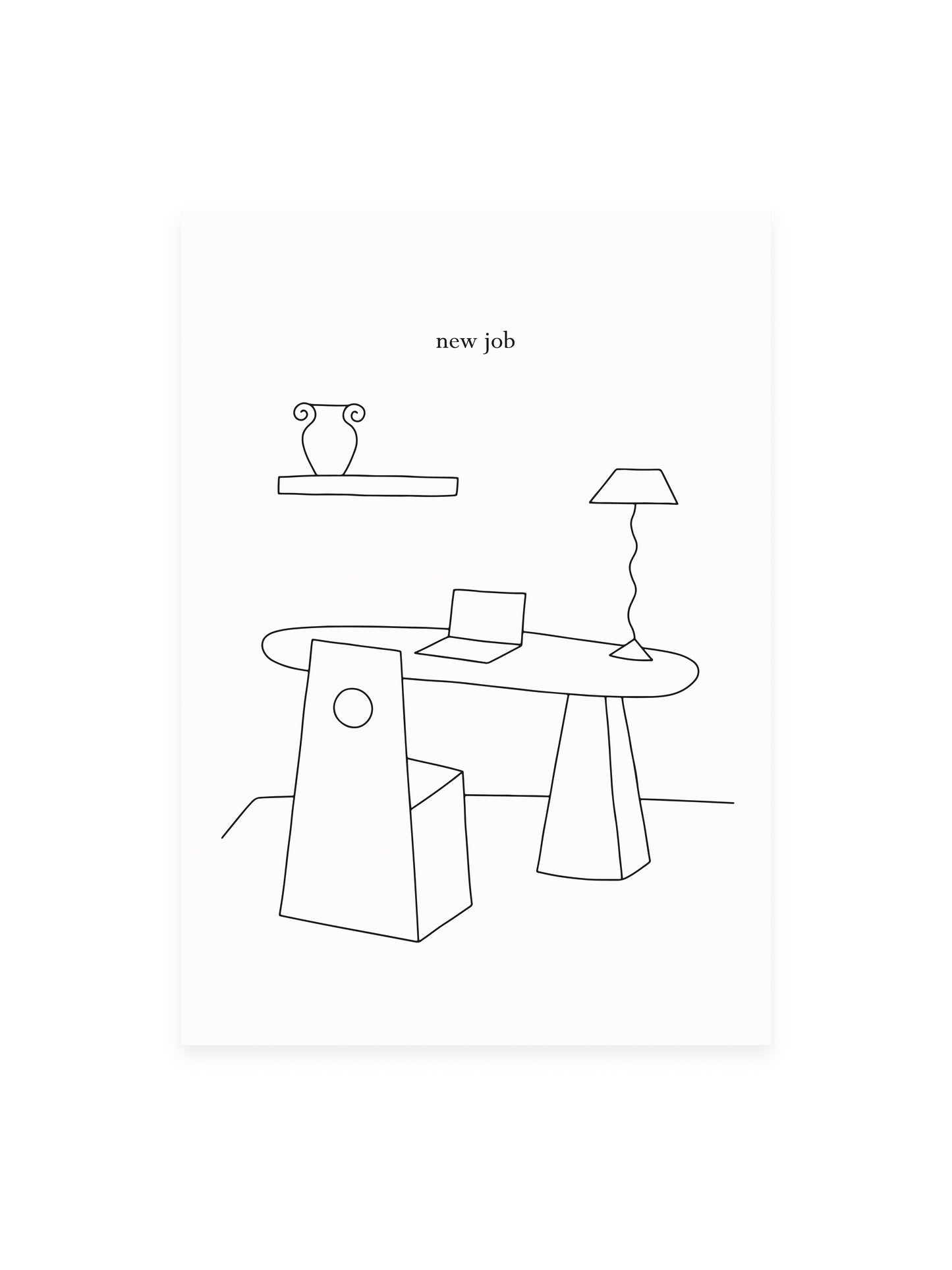 Postcard 'new job'