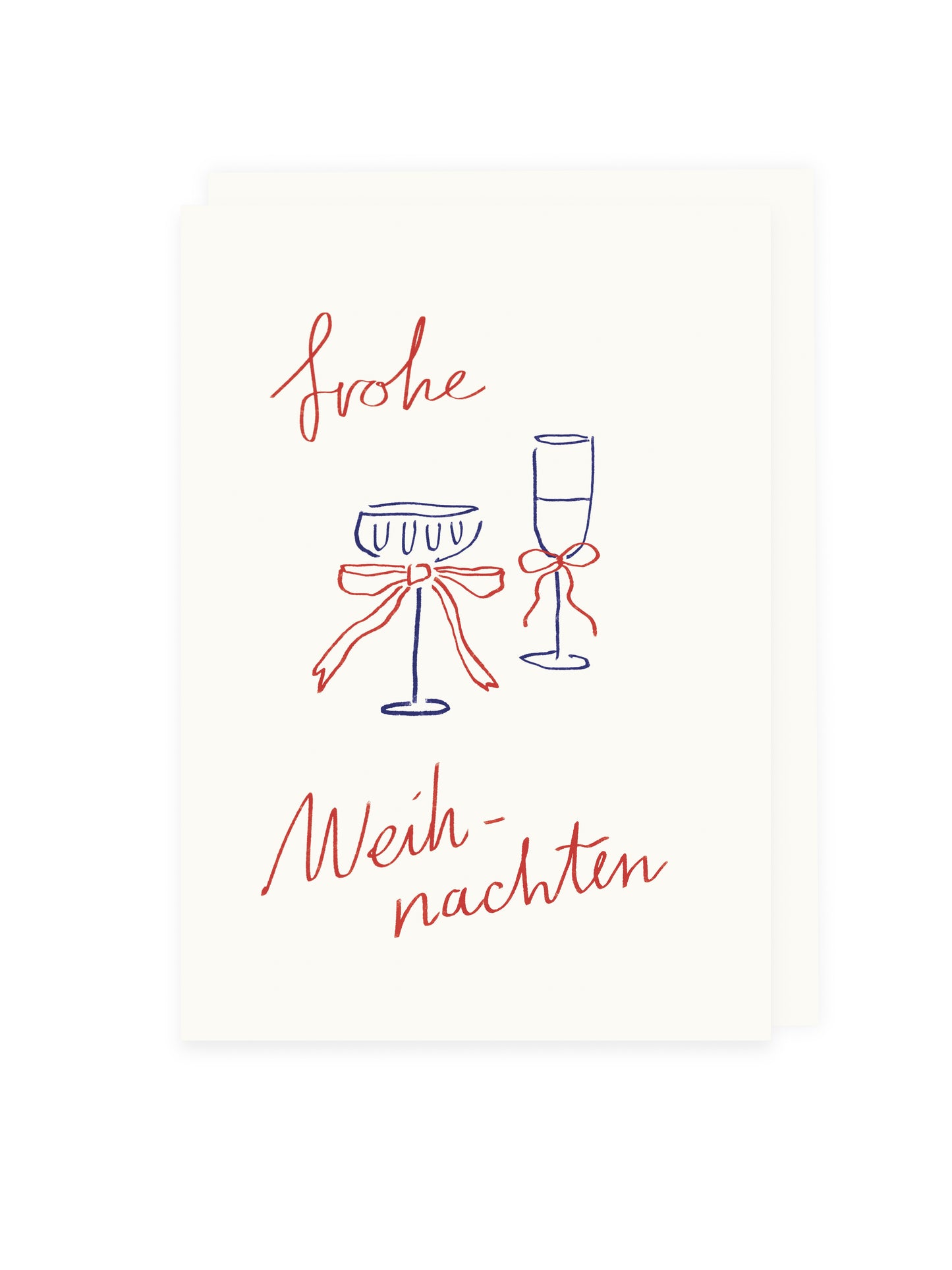 Folding card 'Merry Christmas' (Risograph)