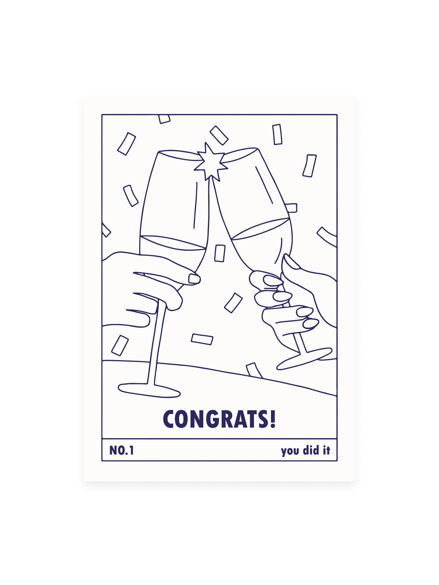 Postcard 'congrats!' Drinks