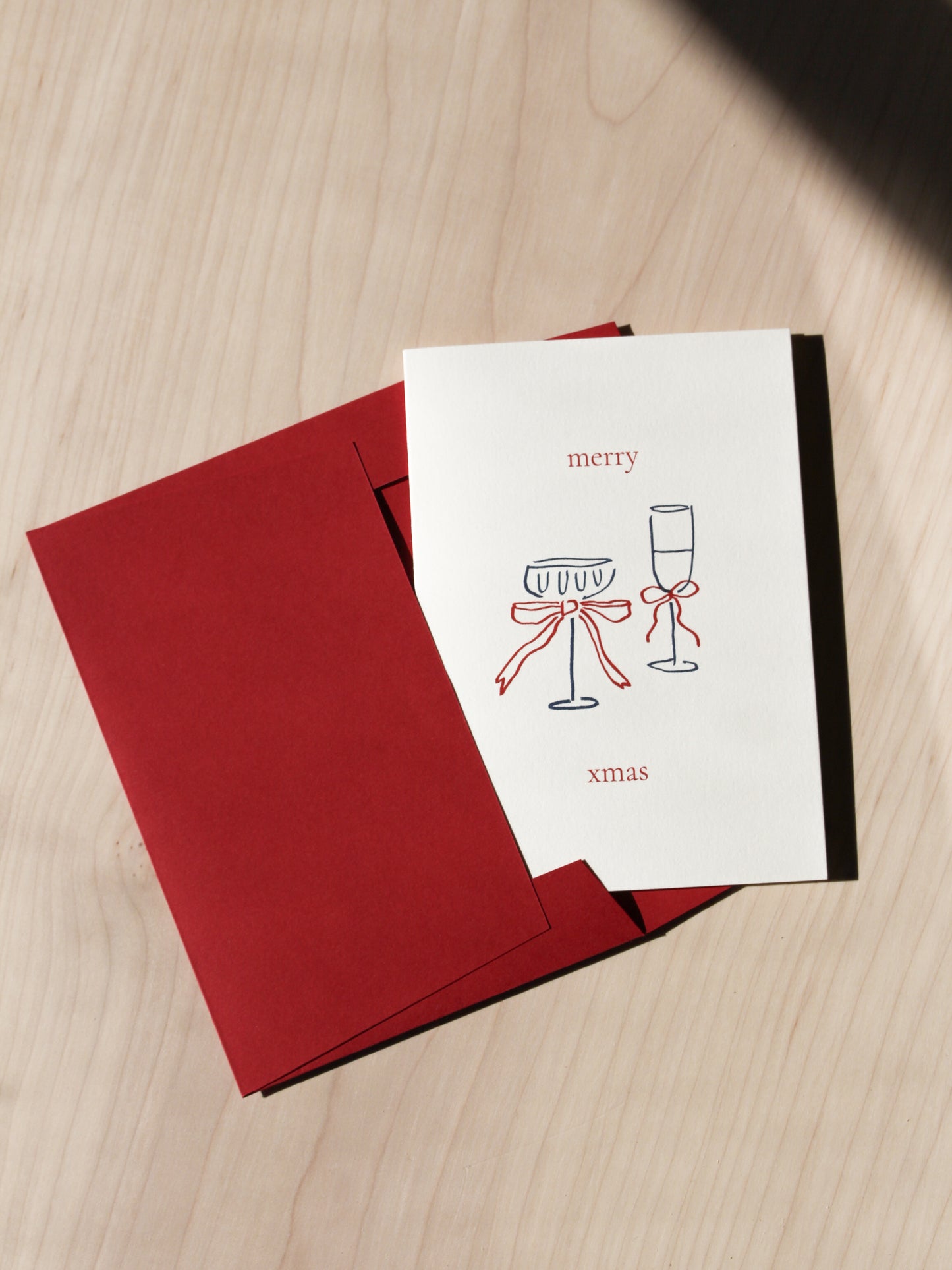 Folding card 'merry xmas' (risography)