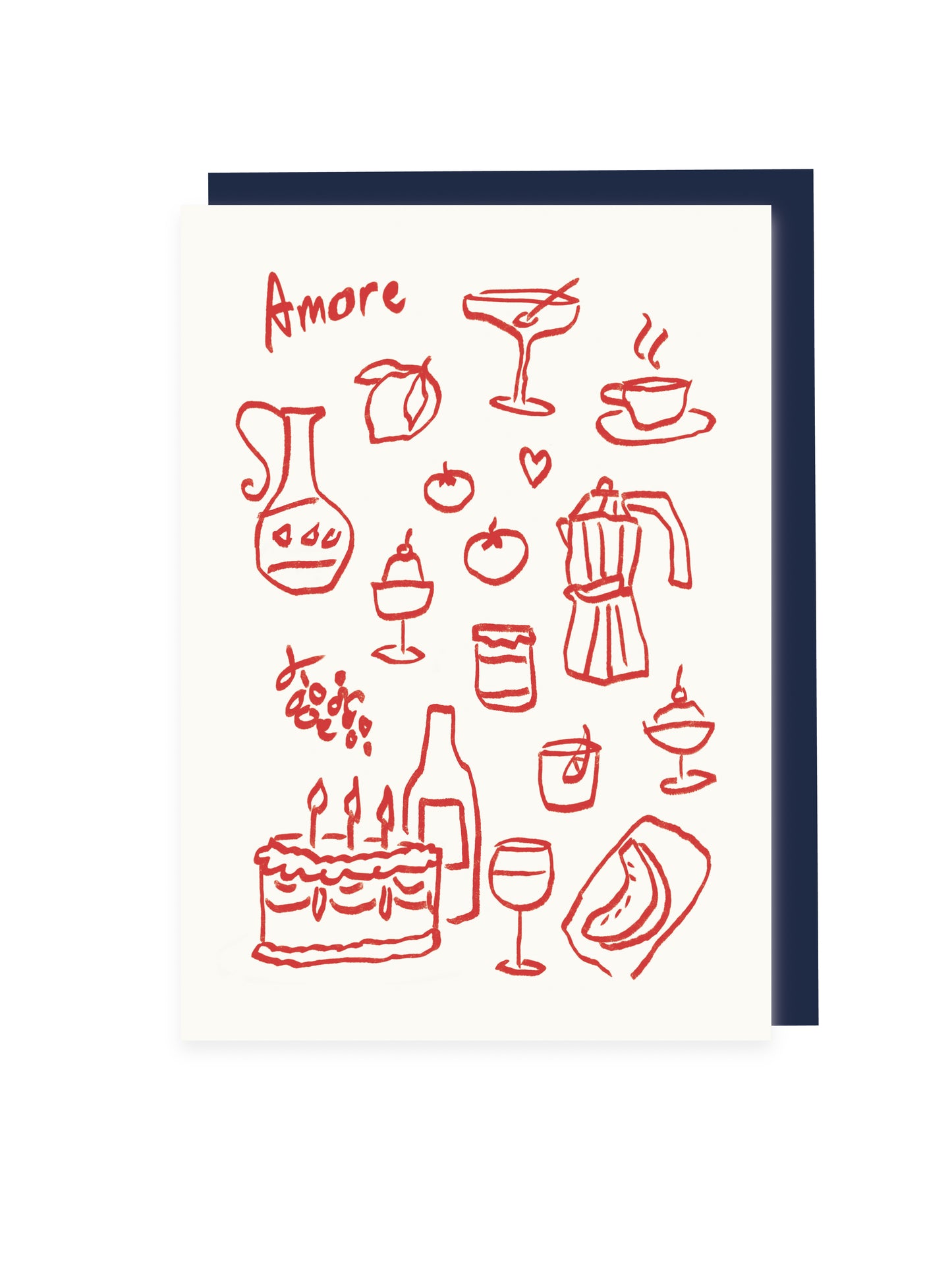 Folding card 'Amore' (risography)