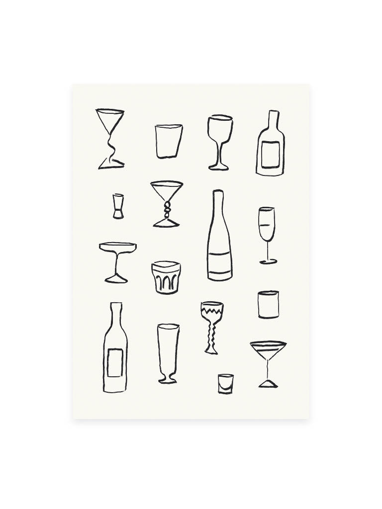Postcard Drinks (Risograph)