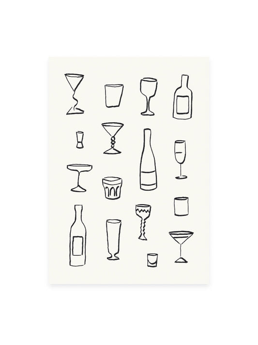 Postcard Drinks (Risograph)
