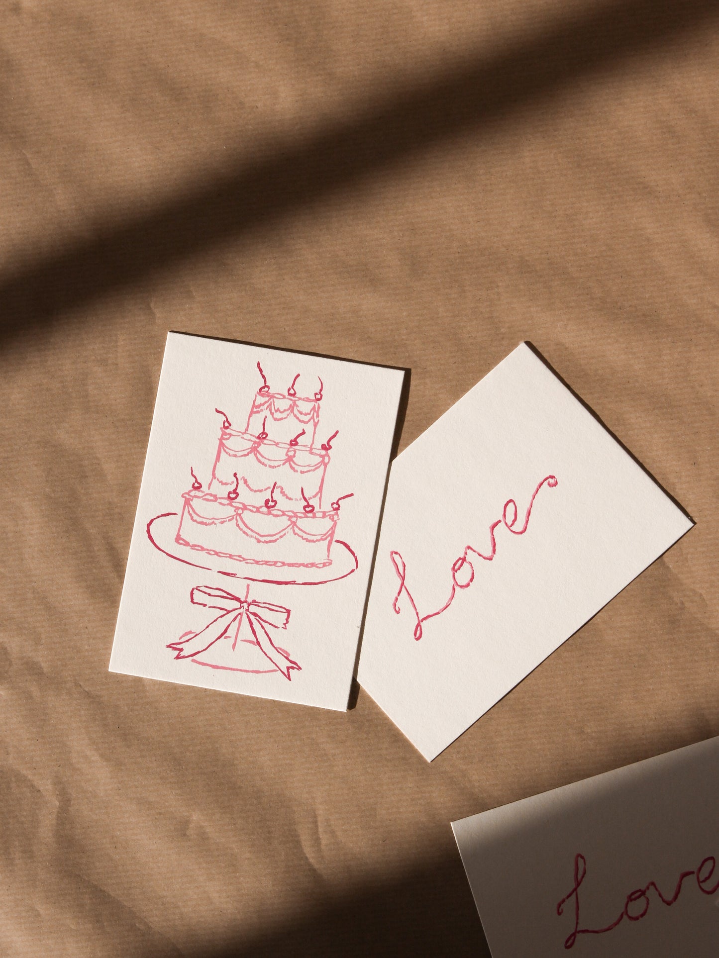 Postcard 'Love' Pink (risograph)