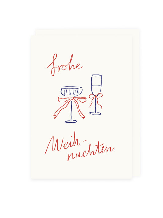 Folding card 'Merry Christmas' (Risograph)