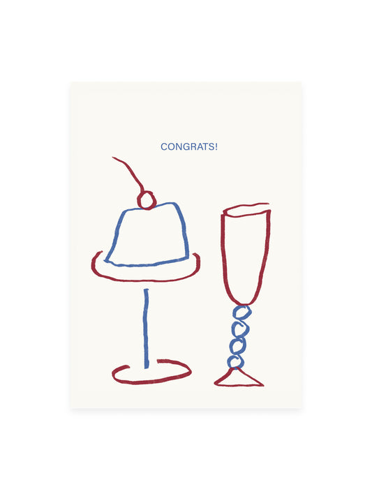 Postcard 'Congrats!' (risograph)