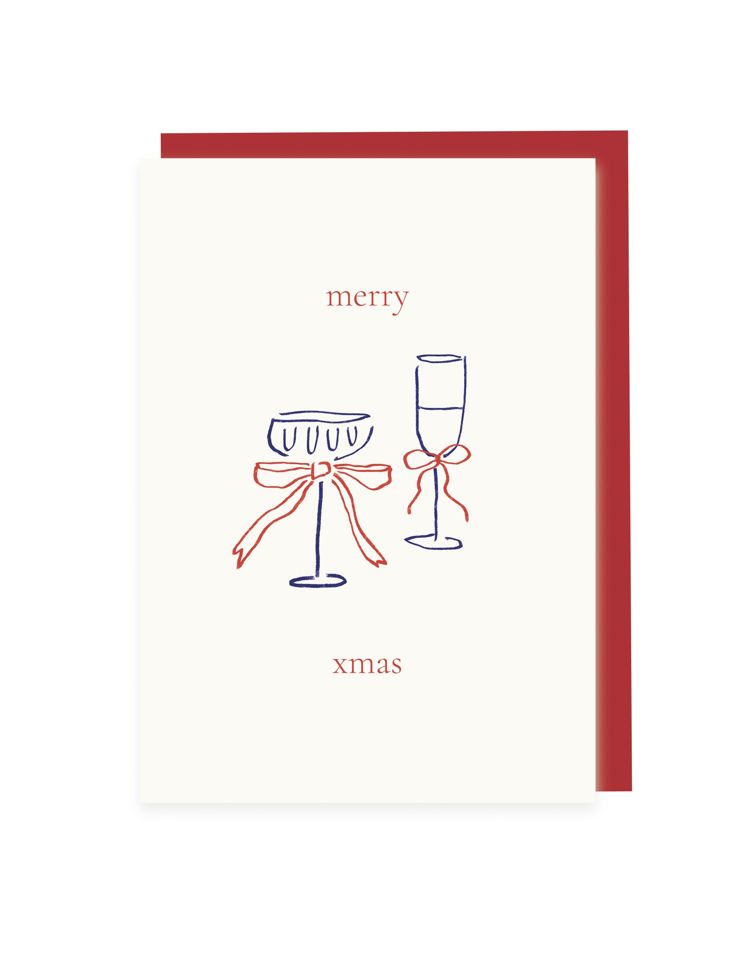 Folding card 'merry xmas' (risography)