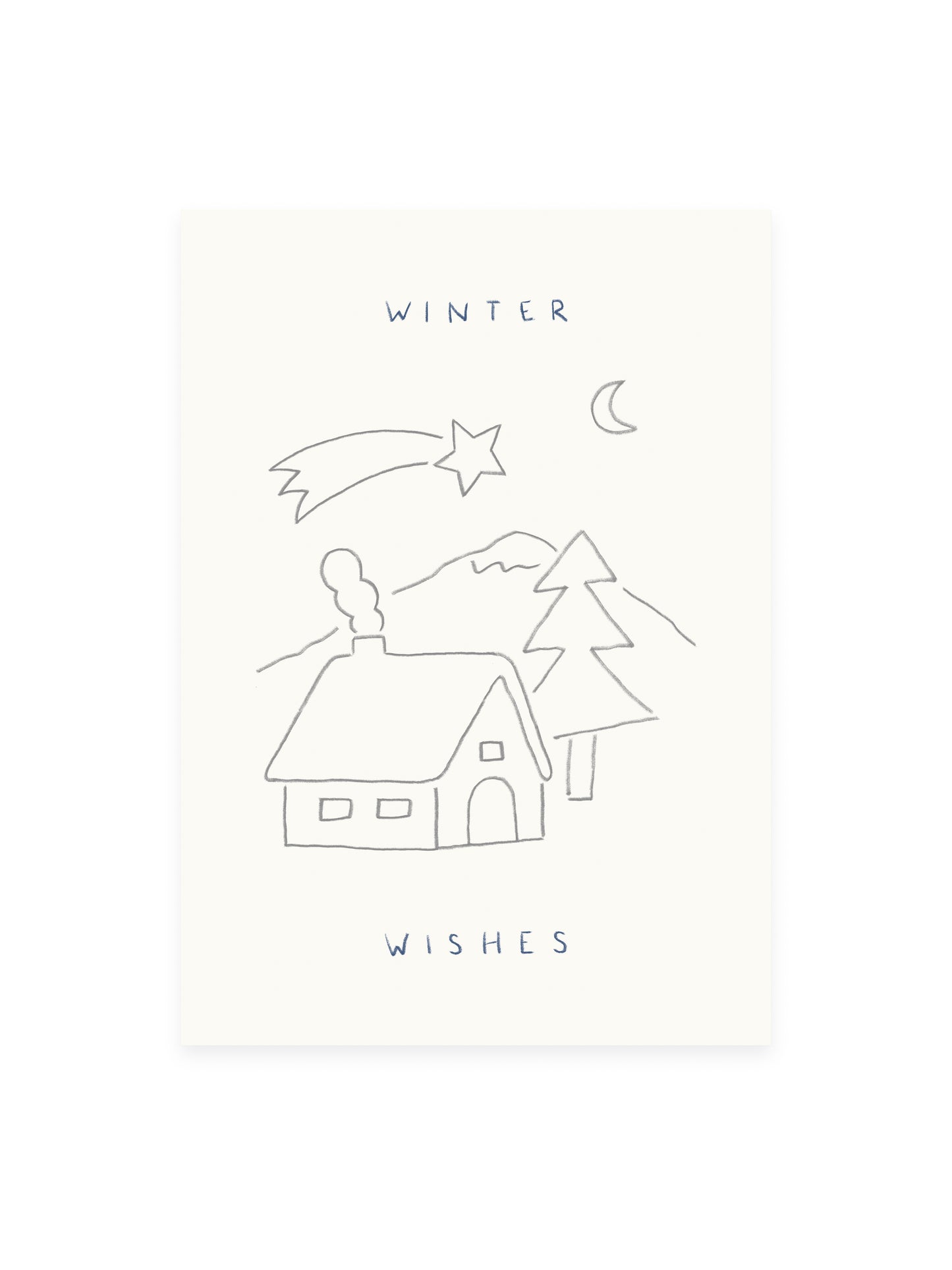 Postcard 'Winter Wishes' (Risograph)