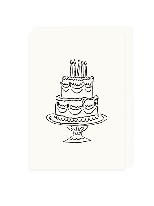 Folding card cake (risography)
