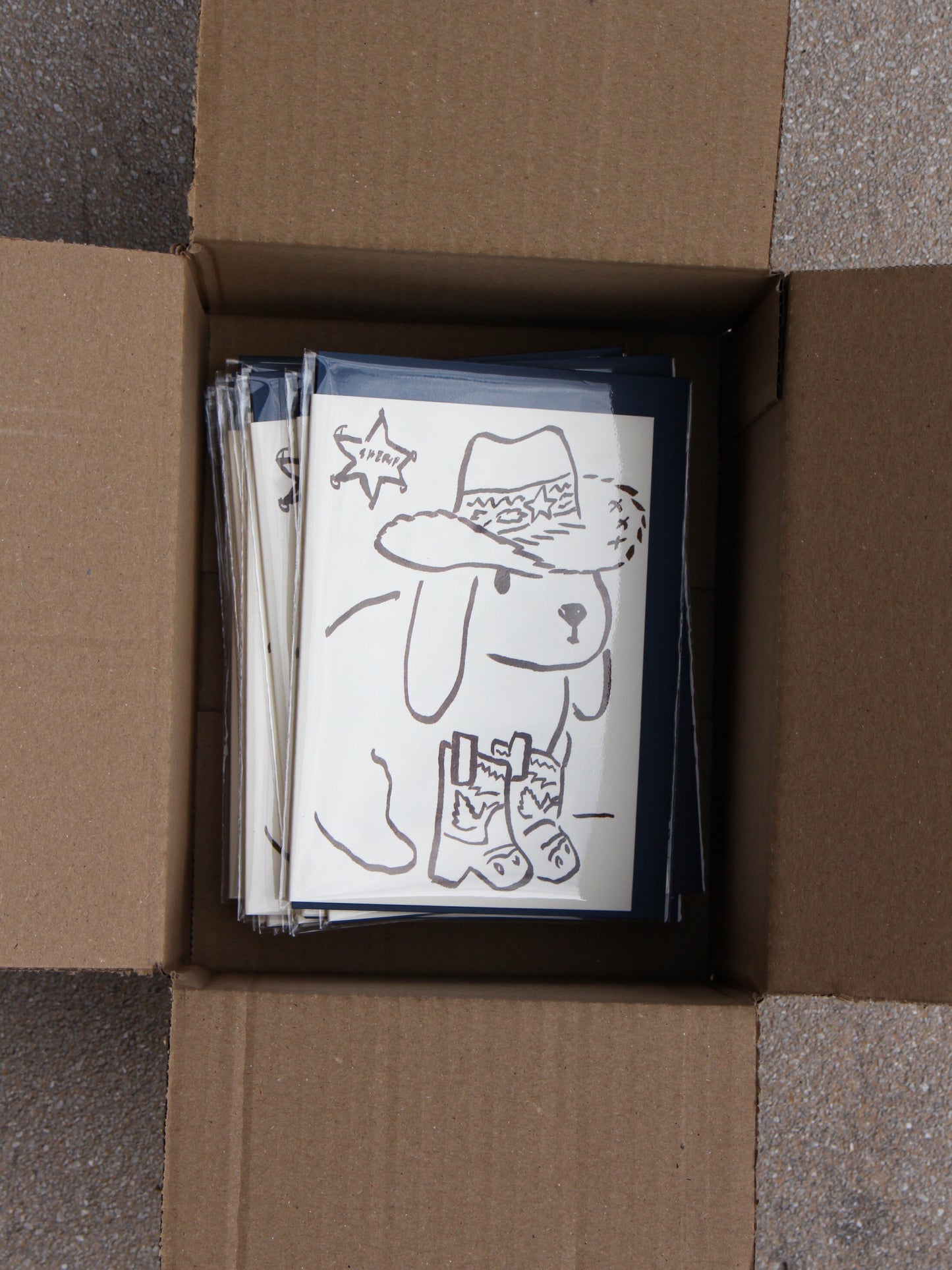 Folding card Sheriff Bunny (risography)